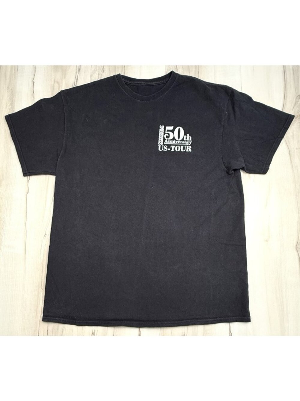 2015 SCORPIONS 50th Anniversary US Tour Adult MEDIUM Black Local Hero T-SHIRT
